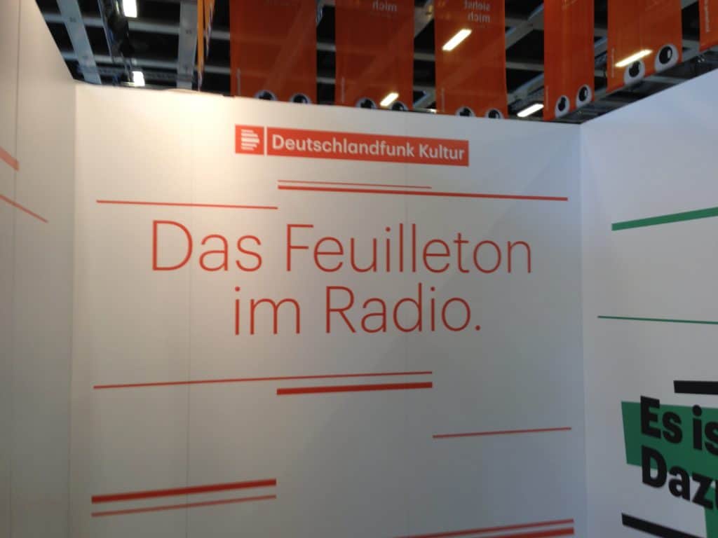 Infostand DRadio Kultur auf dem Kirchentag 2017